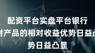 配资平台实盘平台银行理财产品的相对收益优势日益凸显