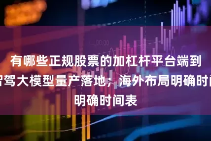 有哪些正规股票的加杠杆平台端到端智驾大模型量产落地；海外布局明确时间表