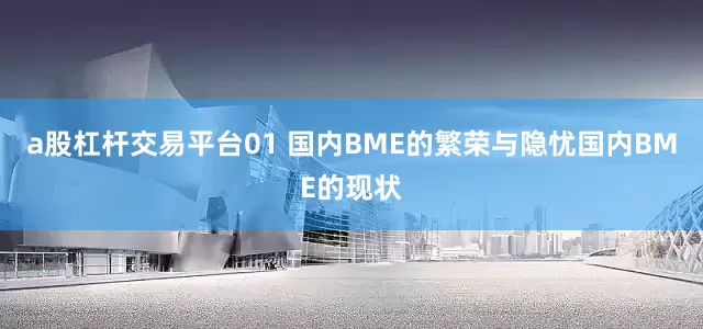 a股杠杆交易平台01 国内BME的繁荣与隐忧国内BME的现状