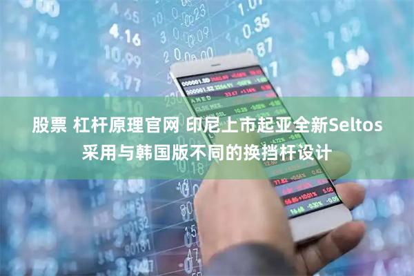 股票 杠杆原理官网 印尼上市起亚全新Seltos采用与韩国版不同的换挡杆设计